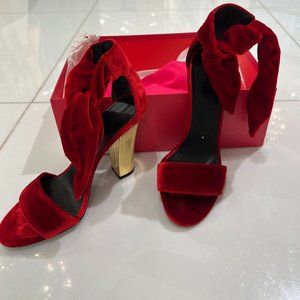 Stella Luna Velvet Tie Sandals